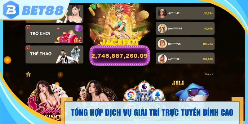 Tổng hợp dịch vụ giải trí trực tuyến đỉnh cao